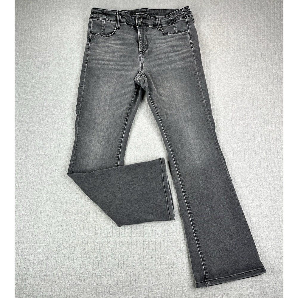 American Eagle‎ Bootcut Black Jeans Women 10 Short 29X28 high rise distressed